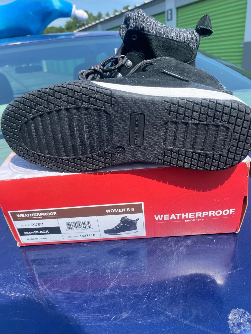 Weatherproof Black Kids Waterproof Lace-Up Boots